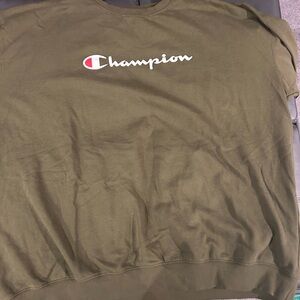 Champion Khaki Green Crewneck